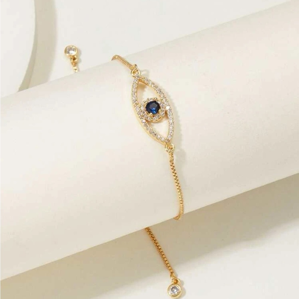 Cubic Zirconia Evil Eye Bracelet